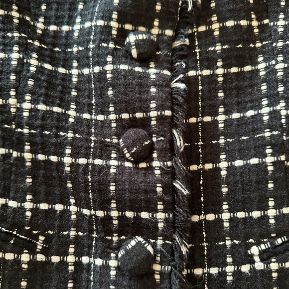 AQUA BLACK TWEED PATTERN JACKET - MEDIUM - Picture 4 of 7